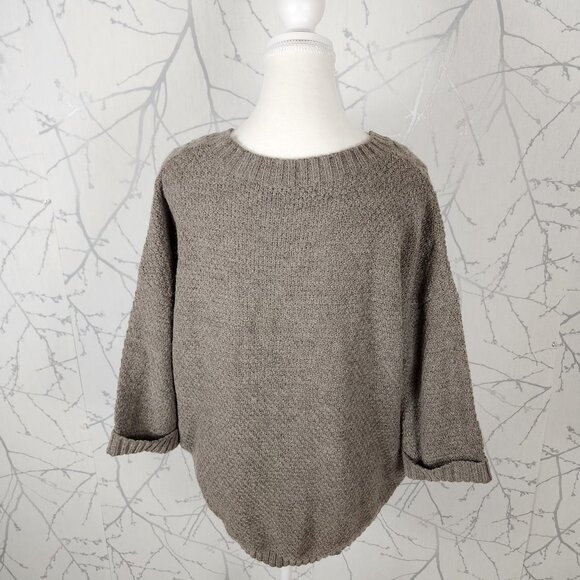 360 Sweater  Merino Wool Alpaca Cable Knit Boxy Fit Sweater - Picture 3 of 7
